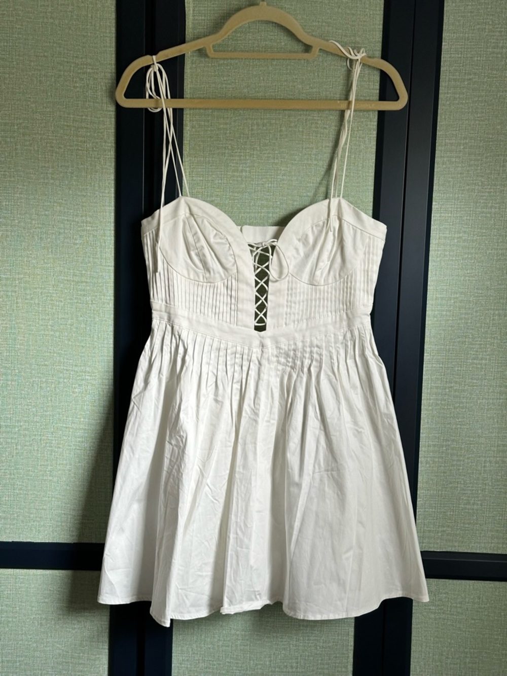 For Love & Lemons Sierra Mini Dress in White, NWT, Size M Bridal Bach Graduation - Picture 2 of 14
